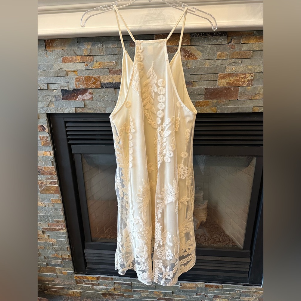 Red Dress Boutique Cream Floral Mini Dress - Picture 2 of 3